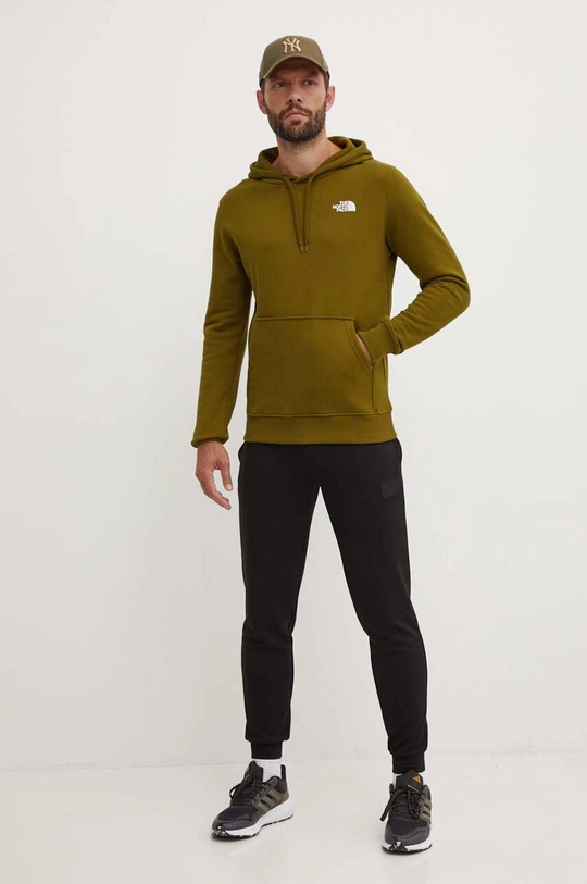 Βαμβακερή μπλούζα The North Face M Simple Dome Hoodie πράσινο