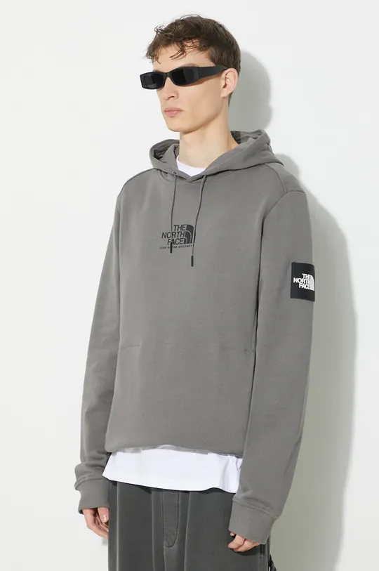 grigio The North Face felpa in cotone M Fine Alpine Hoodie Uomo