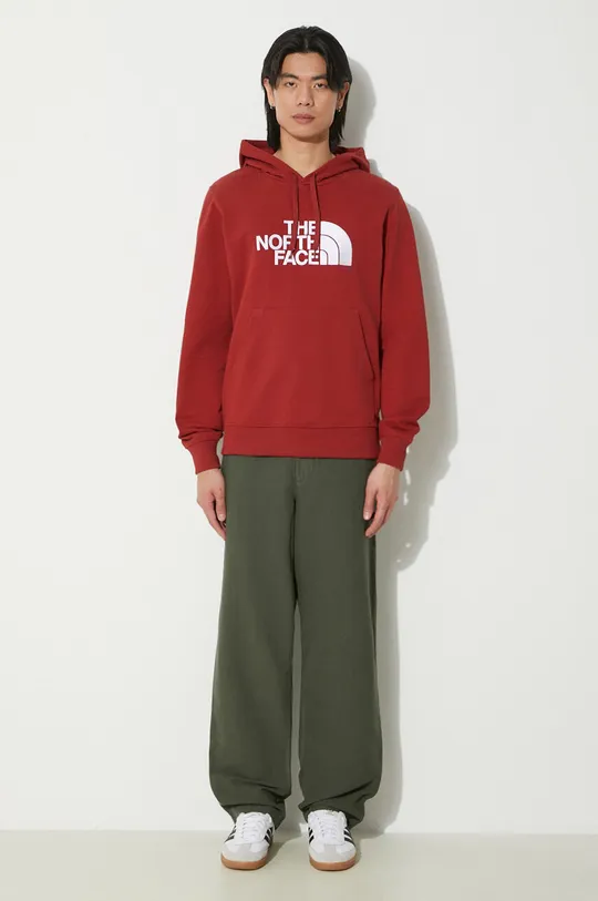 The North Face cotton sweatshirt M Light Drew Peak Pullover Hoodie maroon