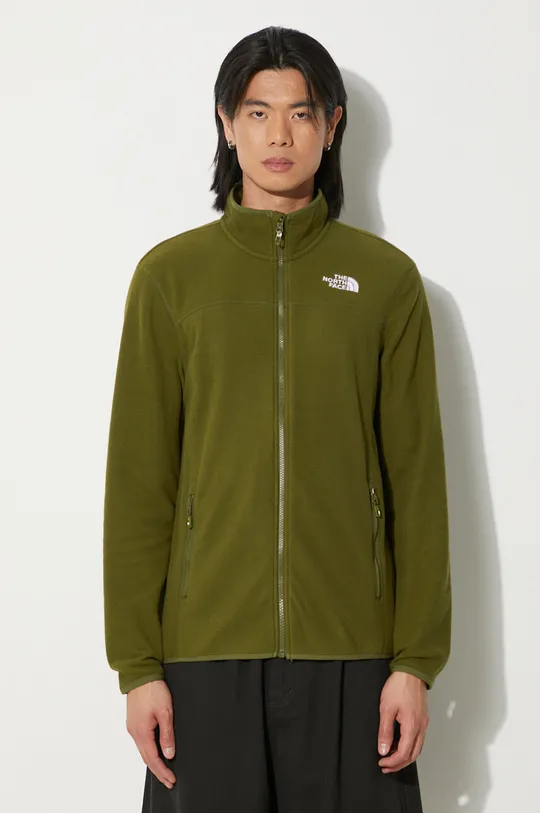 green The North Face sports sweatshirt M 100 Glacier Full Zip Men’s
