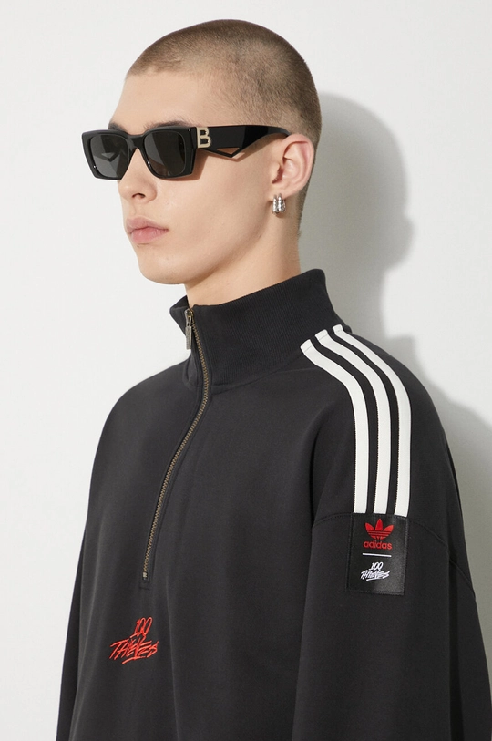 adidas Originals bluza 100T Half-Zip IW4594 negru