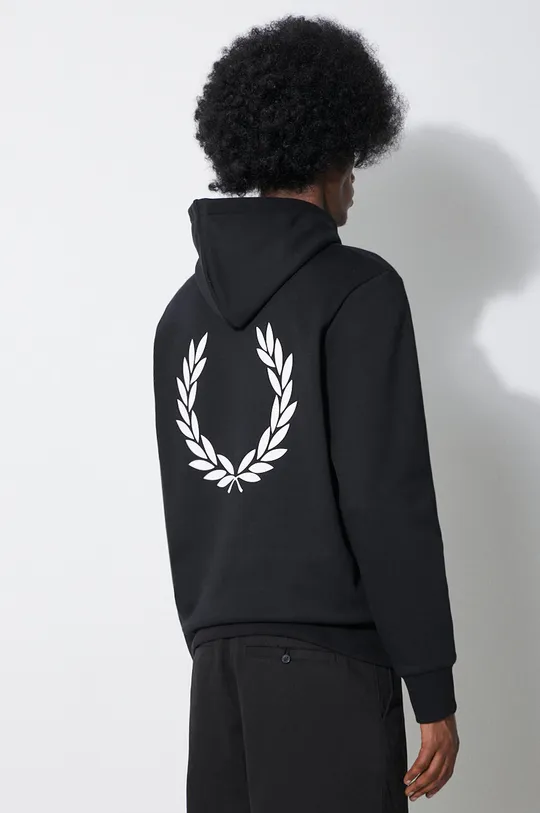 Fred Perry sweatshirt Double Graphic Hooded Sweat Main: 66% Recycled polyester, 34% Cotton Rib-knit waistband: 98% Cotton, 2% Elastane