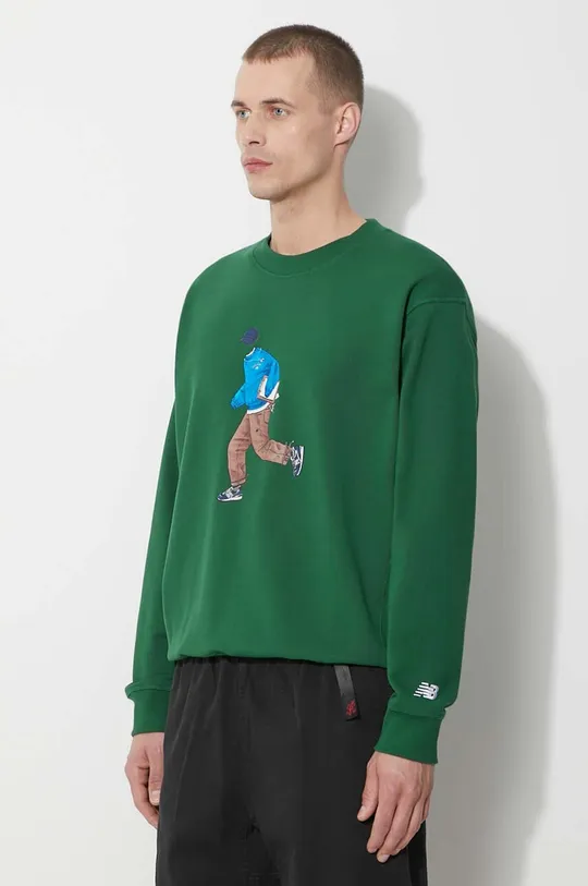 green New Balance cotton sweatshirt
