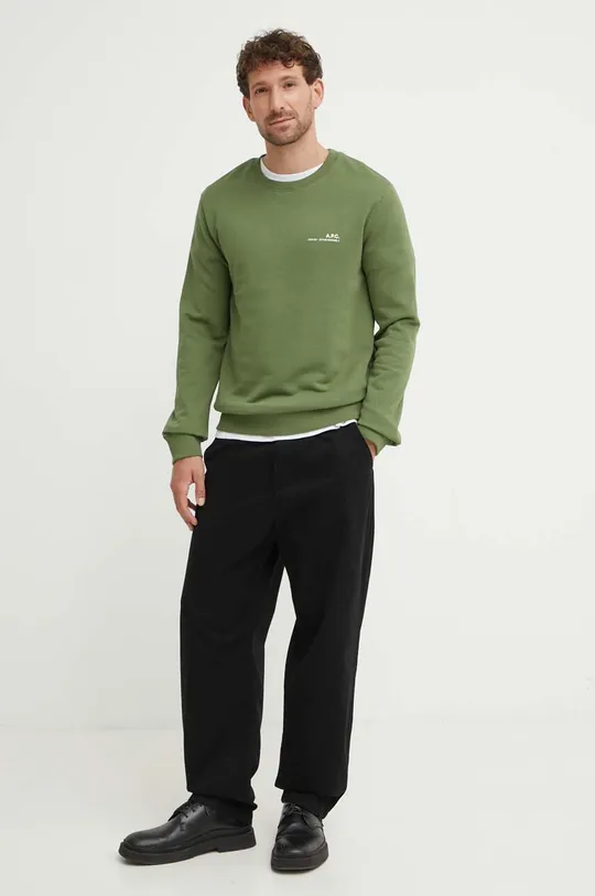 A.P.C. cotton sweatshirt sweat item green