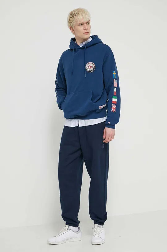Tommy Jeans felpa in cotone Archive Games blu navy