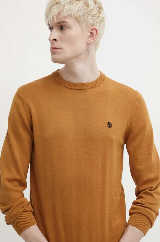 brązowy Timberland sweter bawełniany