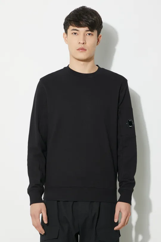 black C.P. Company cotton sweatshirt Diagonal Raised Fleece Men’s