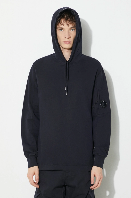 blu navy C.P. Company felpa in cotone Light Fleece Uomo