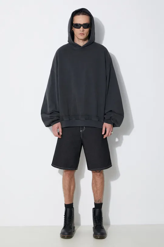 032C felpa in cotone 'Psychic' Layered Bubble Hoodie nero