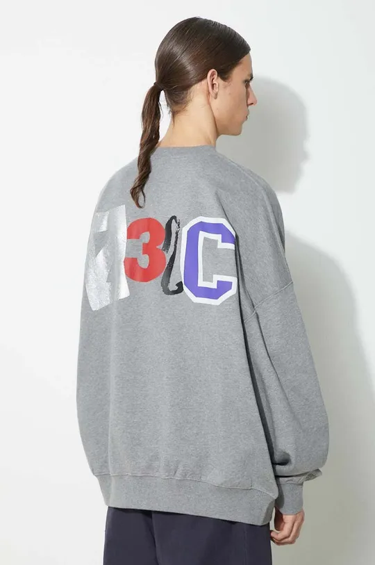 gray 032C cotton sweatshirt 'Mutli-Media' Bubble Crewneck Men’s