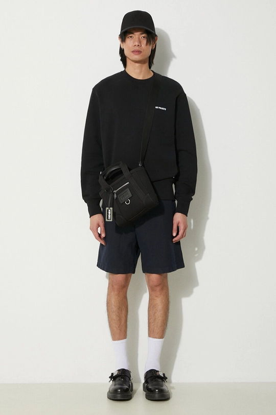 Norse Projects cotton sweatshirt Arne Relaxed Organic Logo black