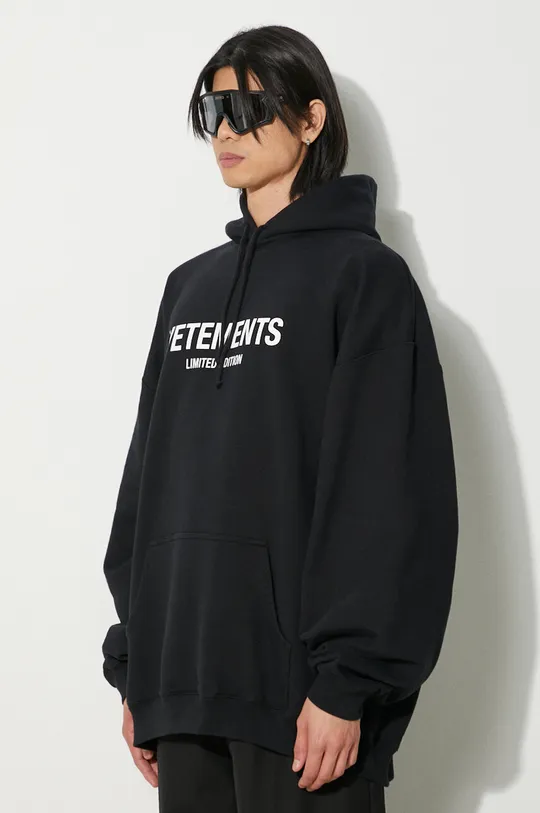 black VETEMENTS sweatshirt Limited Edition Logo Hoodie