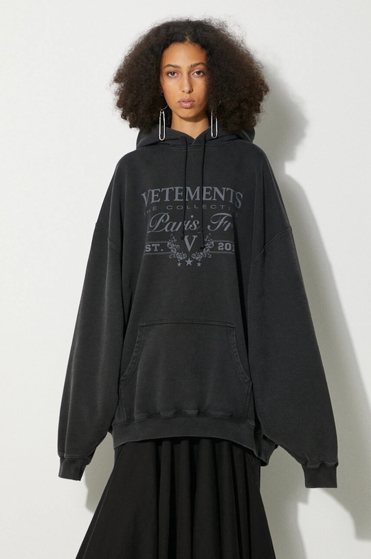 VETEMENTS felpa Paris Logo Hoodie