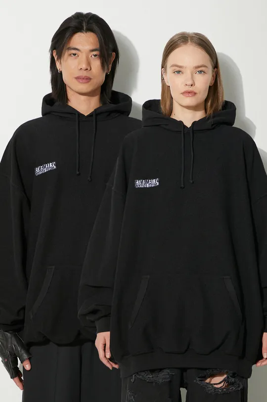 czarny VETEMENTS bluza Inside Out Embroidered Logo Hoodie Unisex