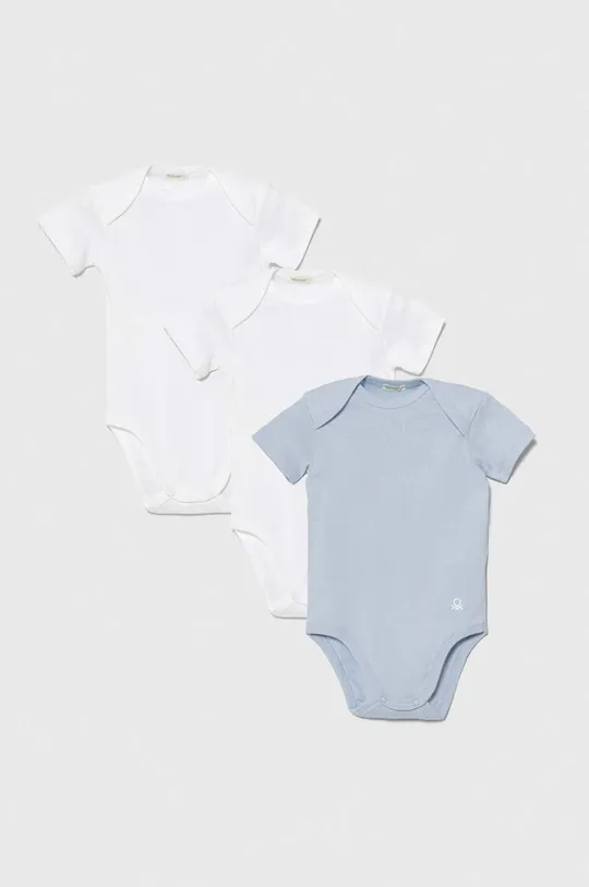 niebieski United Colors of Benetton body bawełniane niemowlęce Chłopięcy