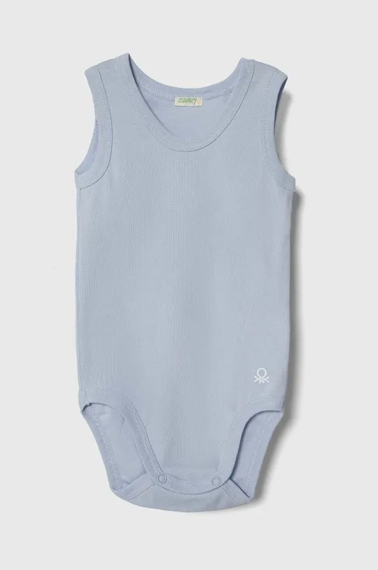 United Colors of Benetton body bawełniane niemowlęce 3-pack niebieski