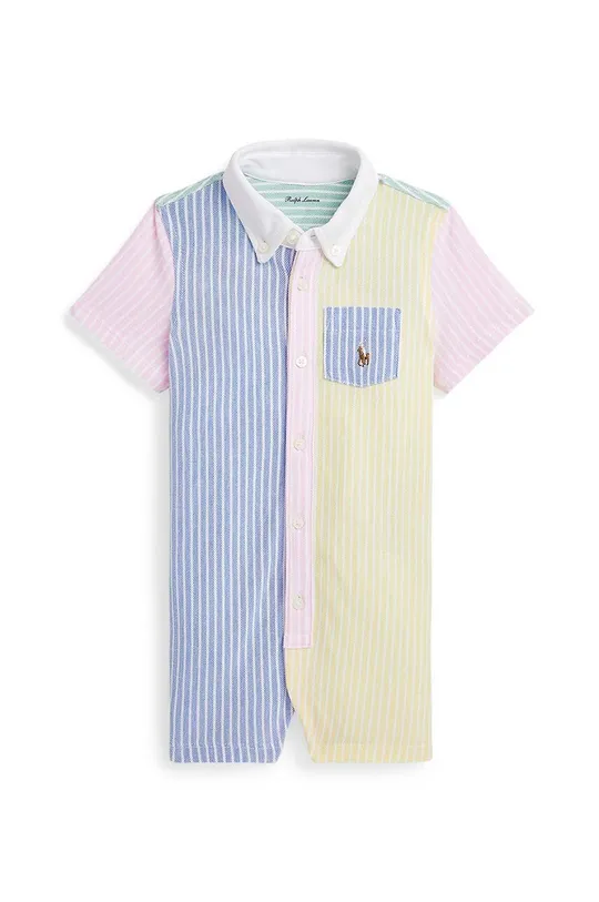 барвистий Бавовняний ромпер для немовлят Polo Ralph Lauren Для хлопчиків