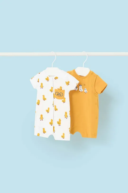 жёлтый Ромпер для младенцев Mayoral Newborn 2 шт Для мальчиков
