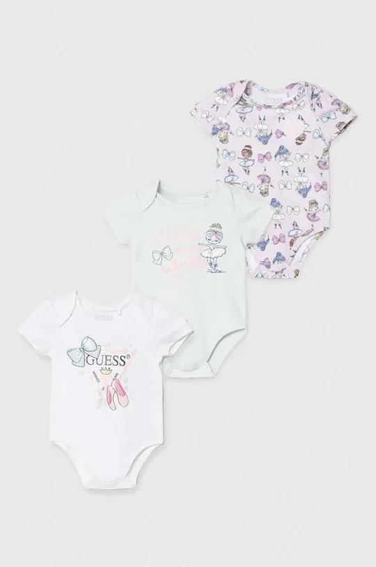 šarena Pamučni bodi za bebe Guess 3-pack Za djevojčice