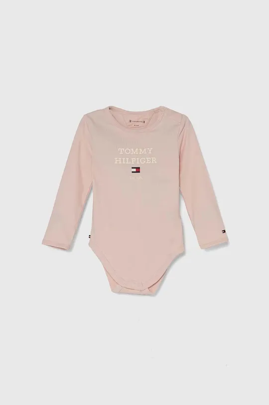 różowy Tommy Hilfiger body niemowlęce Dziewczęcy