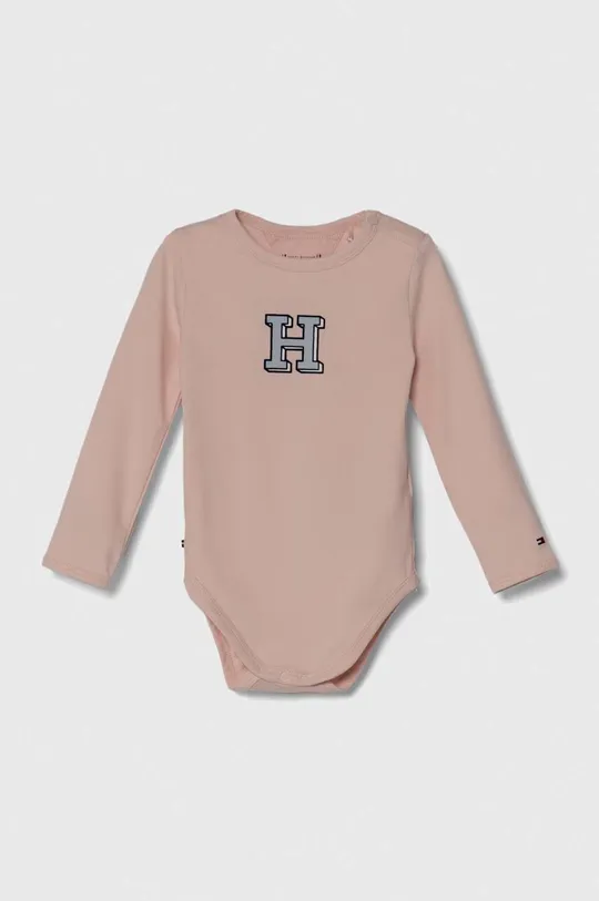 różowy Tommy Hilfiger body niemowlęce 3-pack