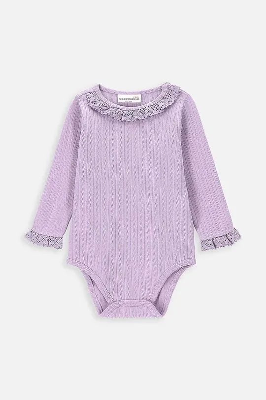 fioletowy Coccodrillo body bawełniane niemowlęce Dziewczęcy
