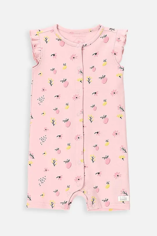 розовый Хлопковый ромпер для младенцев Coccodrillo Для девочек