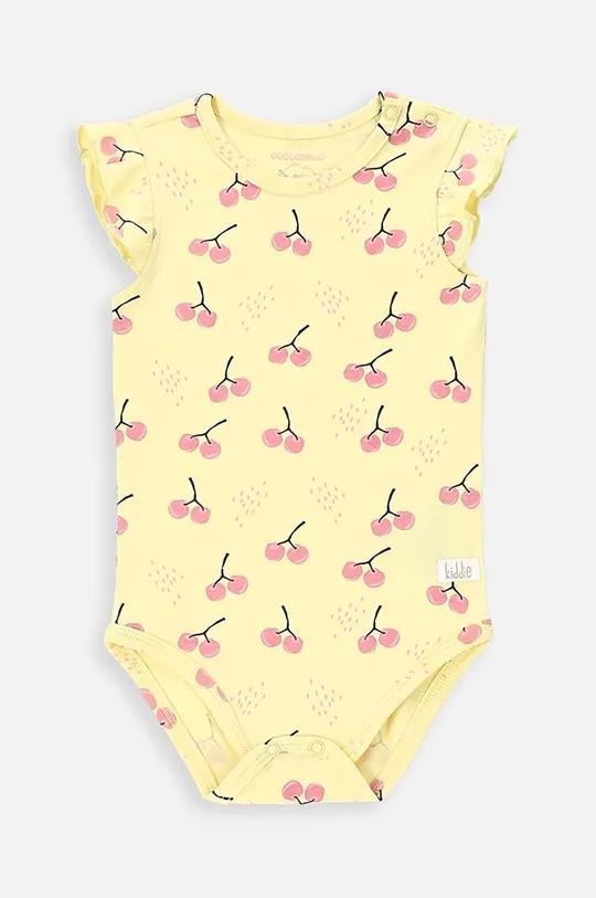 żółty Coccodrillo body bawełniane niemowlęce Dziewczęcy