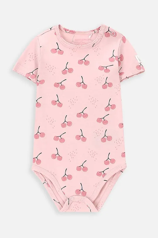 różowy Coccodrillo body bawełniane niemowlęce Dziewczęcy