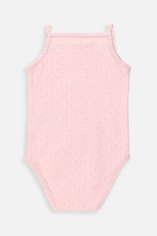 Coccodrillo body bawełniane niemowlęce różowy