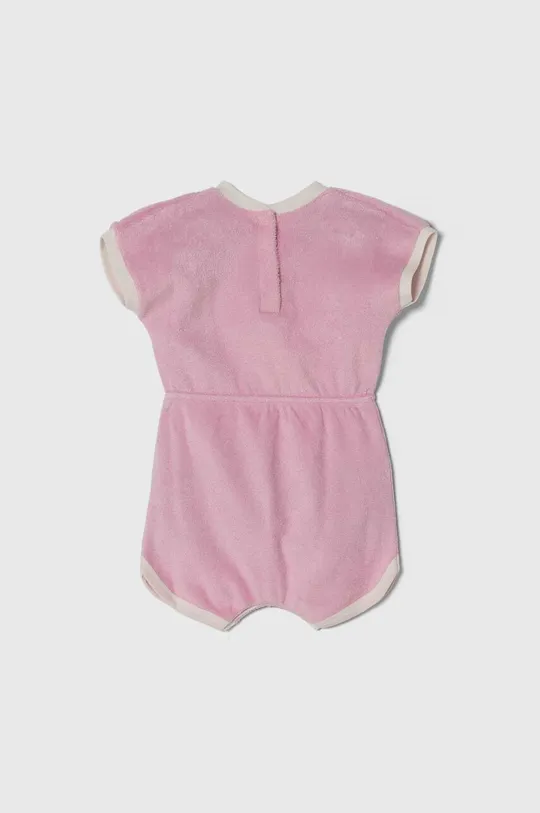 Хлопковый ромпер для младенцев United Colors of Benetton розовый