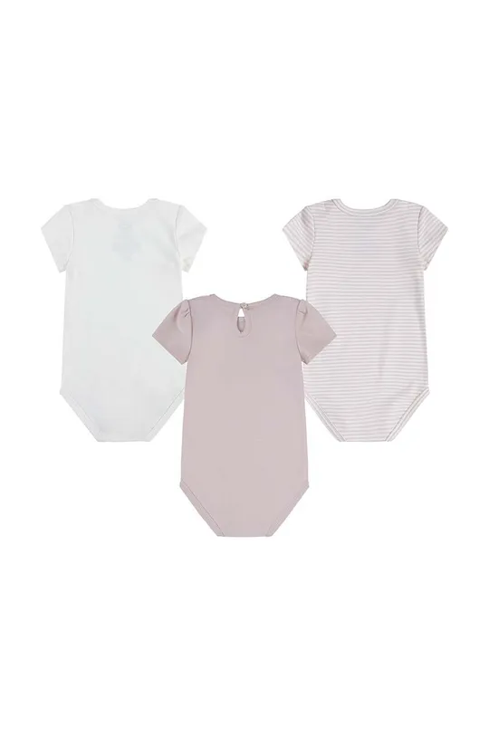 Βαμβακερά φορμάκια για μωρά Levi's LVG 3PK BOW BODYSUIT SET 3-pack ροζ