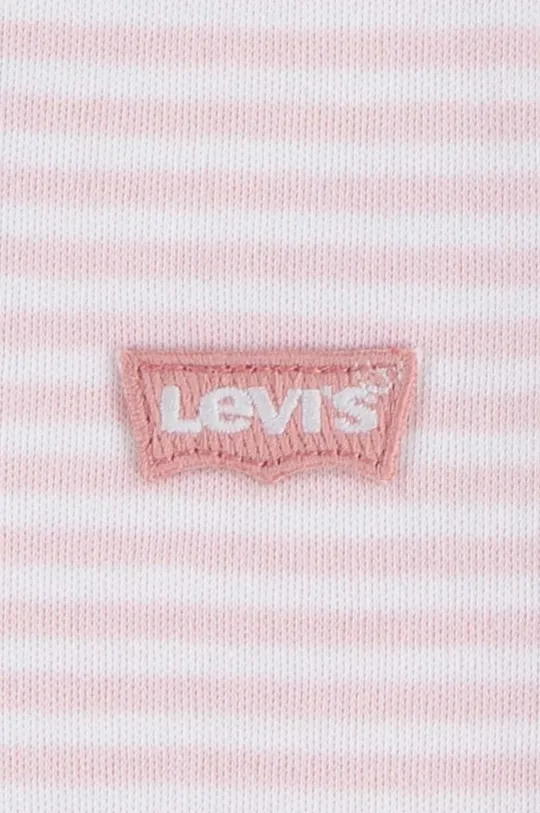 Pamučni bodi za bebe Levi's LVG 3PK BOW BODYSUIT SET 3-pack Za djevojčice