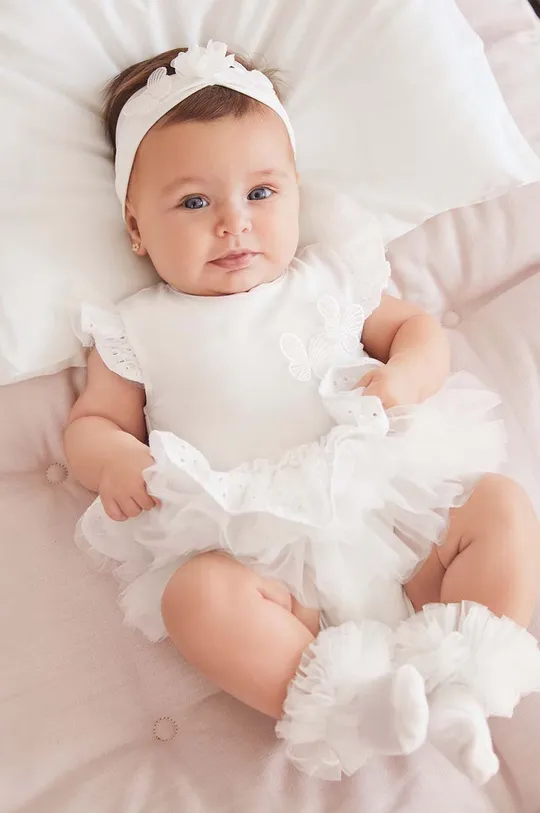 bijela Bodi za bebe Mayoral Newborn Za djevojčice