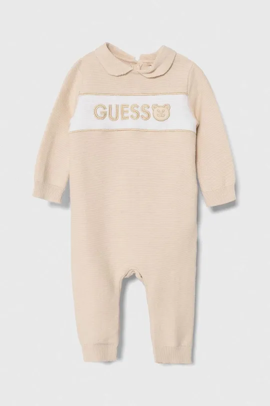beige Guess tuta neonato in lana Bambini