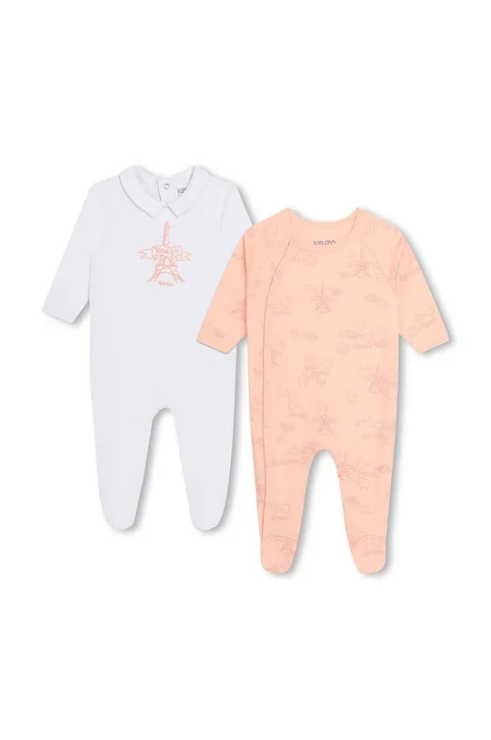 różowy Kenzo Kids śpioszki bawełniane niemowlęce 2-pack Dziecięcy