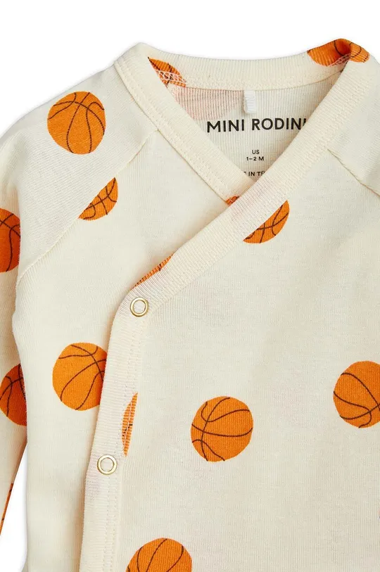 Bavlnené body pre bábätká Mini Rodini Basketball 100 % Organická bavlna