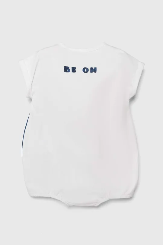United Colors of Benetton rampers bawełniany niemowlęcy biały