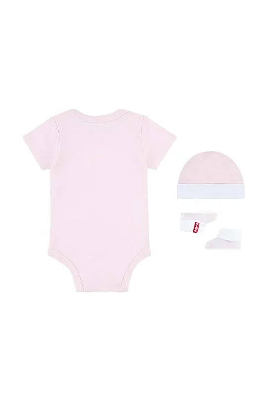 Комплект для младенцев Levi's LHN UNDERSTATED BATWING 3PC SE розовый
