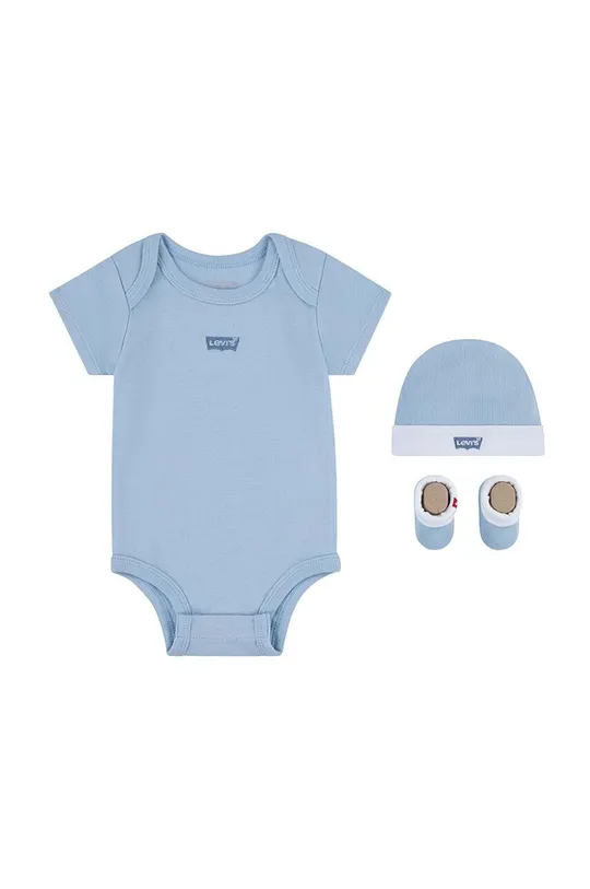 blu Levi's completoa da neonato LHN UNDERSTATED BATWING 3PC SE Bambini