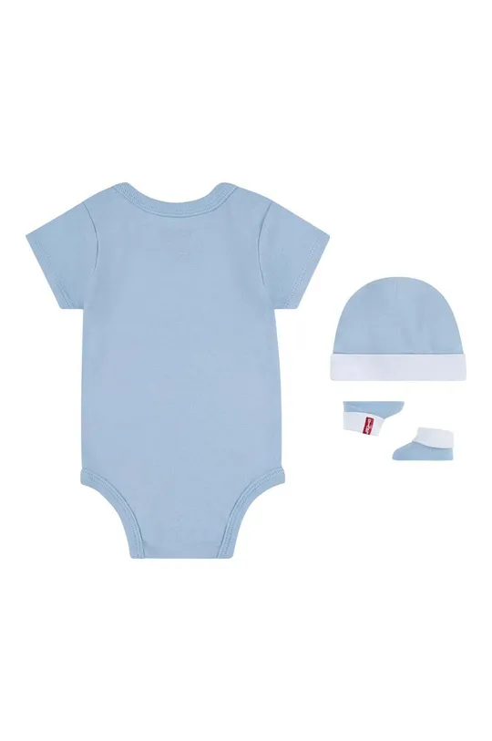 Комплект для немовлят Levi's LHN UNDERSTATED BATWING 3PC SE блакитний