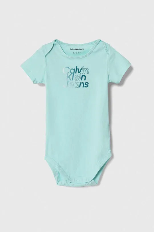 Calvin Klein Jeans body niemowlęce 2-pack turkusowy