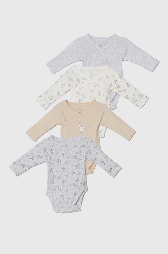 grigio zippy body di cotone neonato/a pacco da 4 Bambini