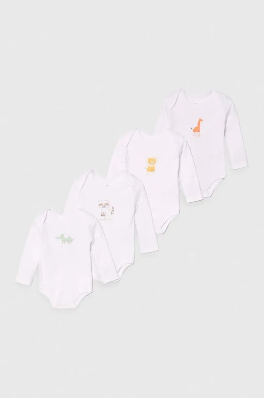 biały zippy body bawełniane niemowlęce 4-pack Dziecięcy