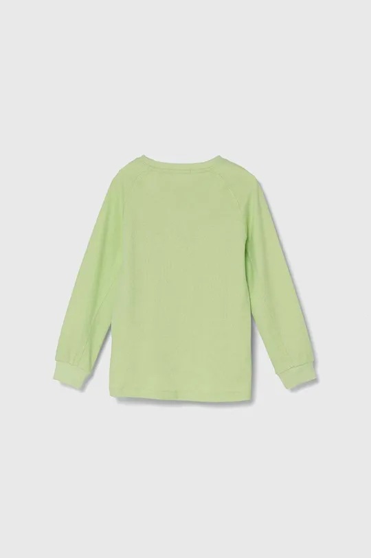 Otroška bombažna majica z dolgimi rokavi Calvin Klein Jeans zelena