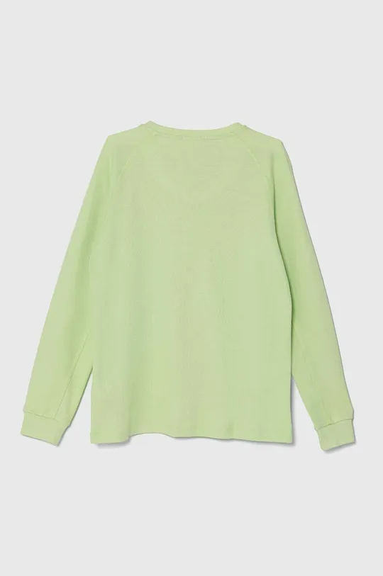Detská bavlnená košeľa s dlhým rukávom Calvin Klein Jeans zelená