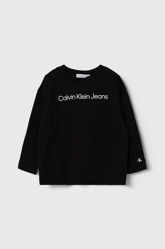 μαύρο Παιδικό βαμβακερό μακρυμάνικο Calvin Klein Jeans Για αγόρια