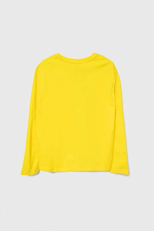 Detská bavlnená košeľa s dlhým rukávom United Colors of Benetton žltá