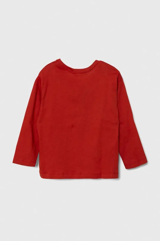 United Colors of Benetton longsleeve bawełniany dziecięcy czerwony