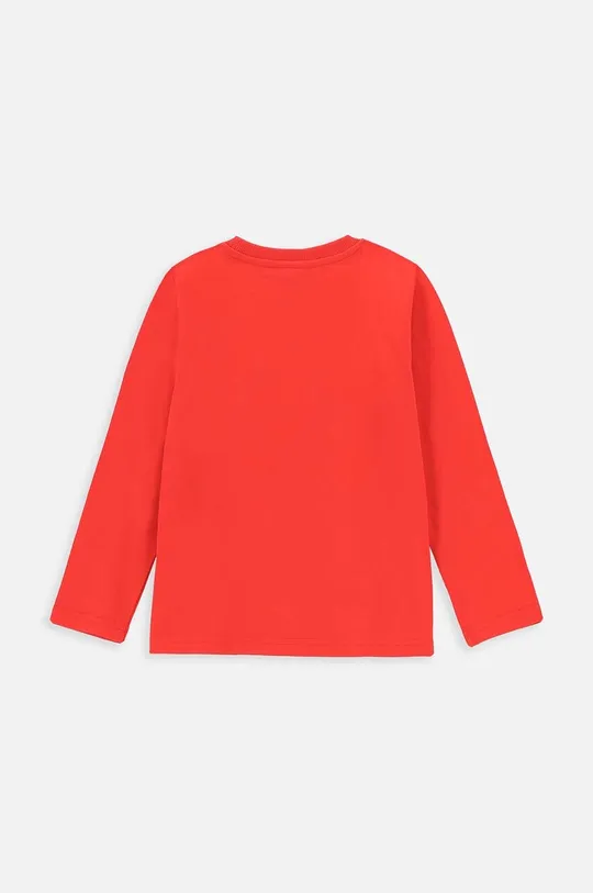 Detská bavlnená košeľa s dlhým rukávom Coccodrillo červená
